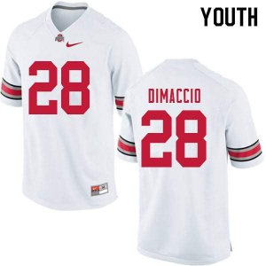NCAA Ohio State Buckeyes Youth #28 Dominic DiMaccio White Nike Football College Jersey WXU4645JA